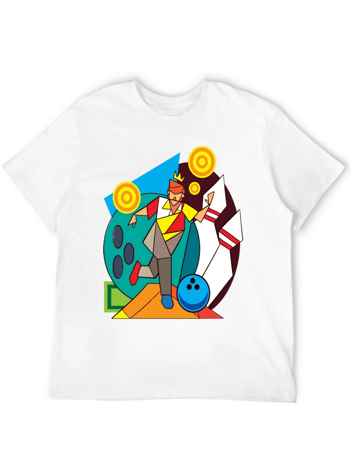 Geometric Bowling King Graphic Tee product image 11