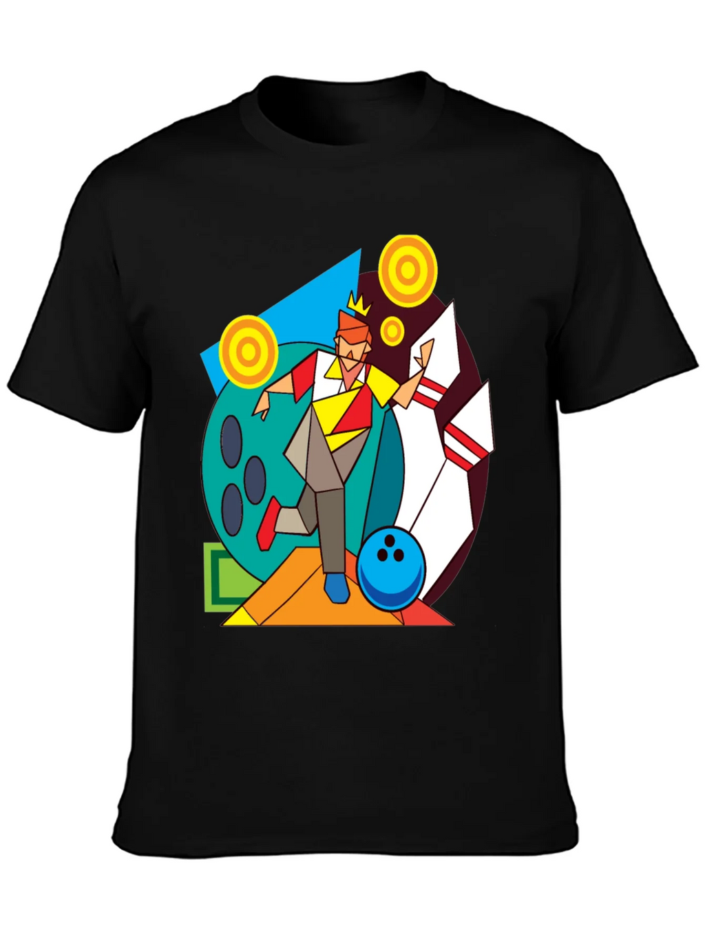Geometric Bowling King Graphic Tee product image 3