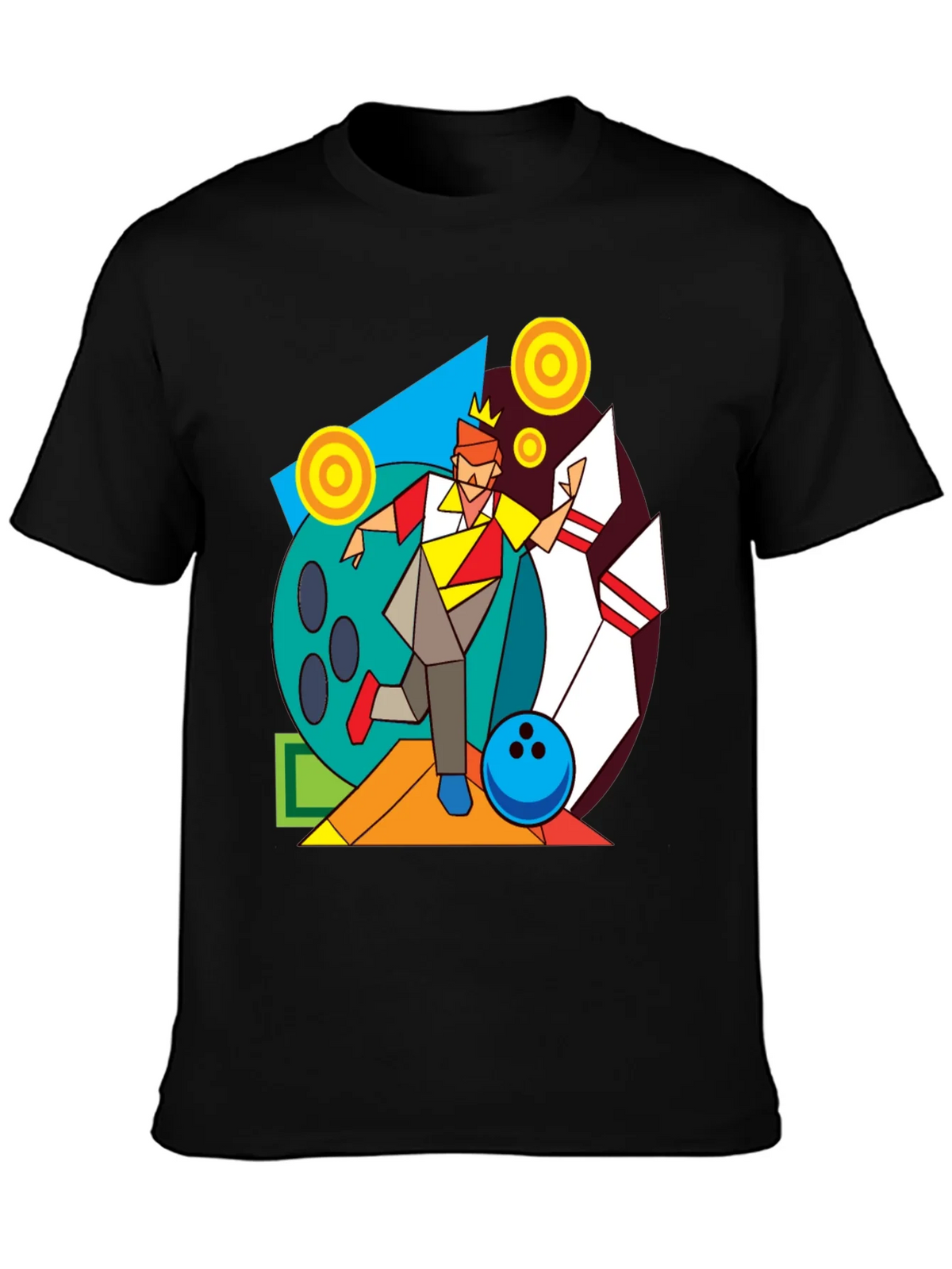Geometric Bowling King Graphic Tee product image 3