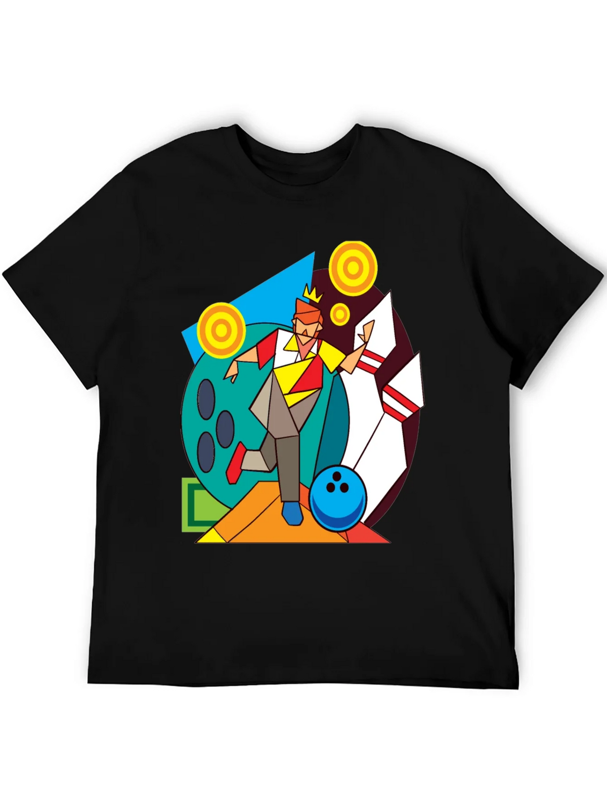 Geometric Bowling King Graphic Tee product image 5