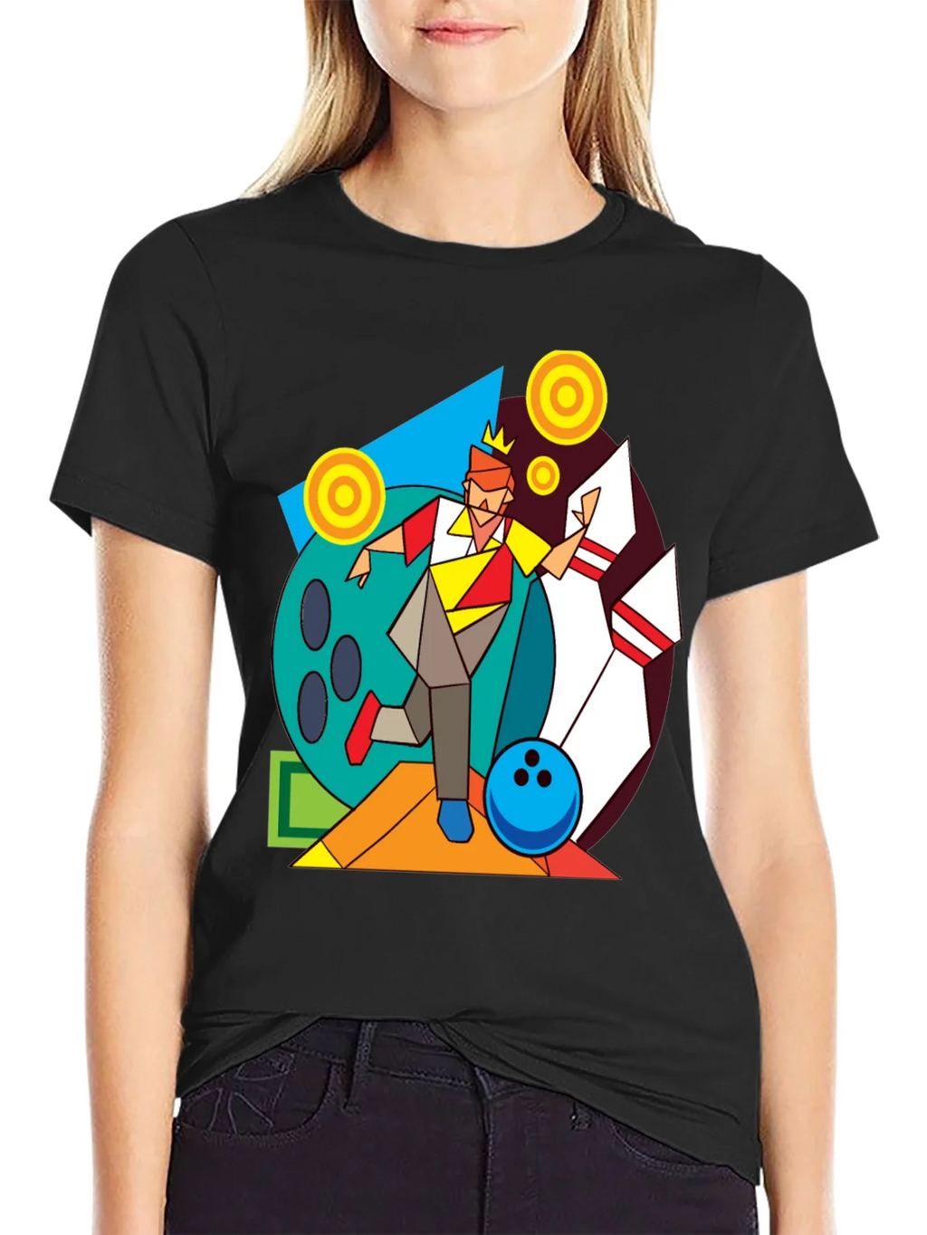 Geometric Bowling King Graphic Tee product image 2