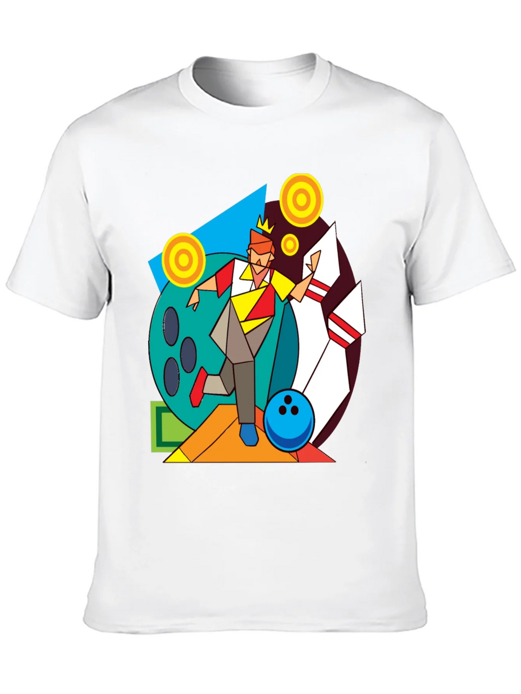 Geometric Bowling King Graphic Tee product image 9