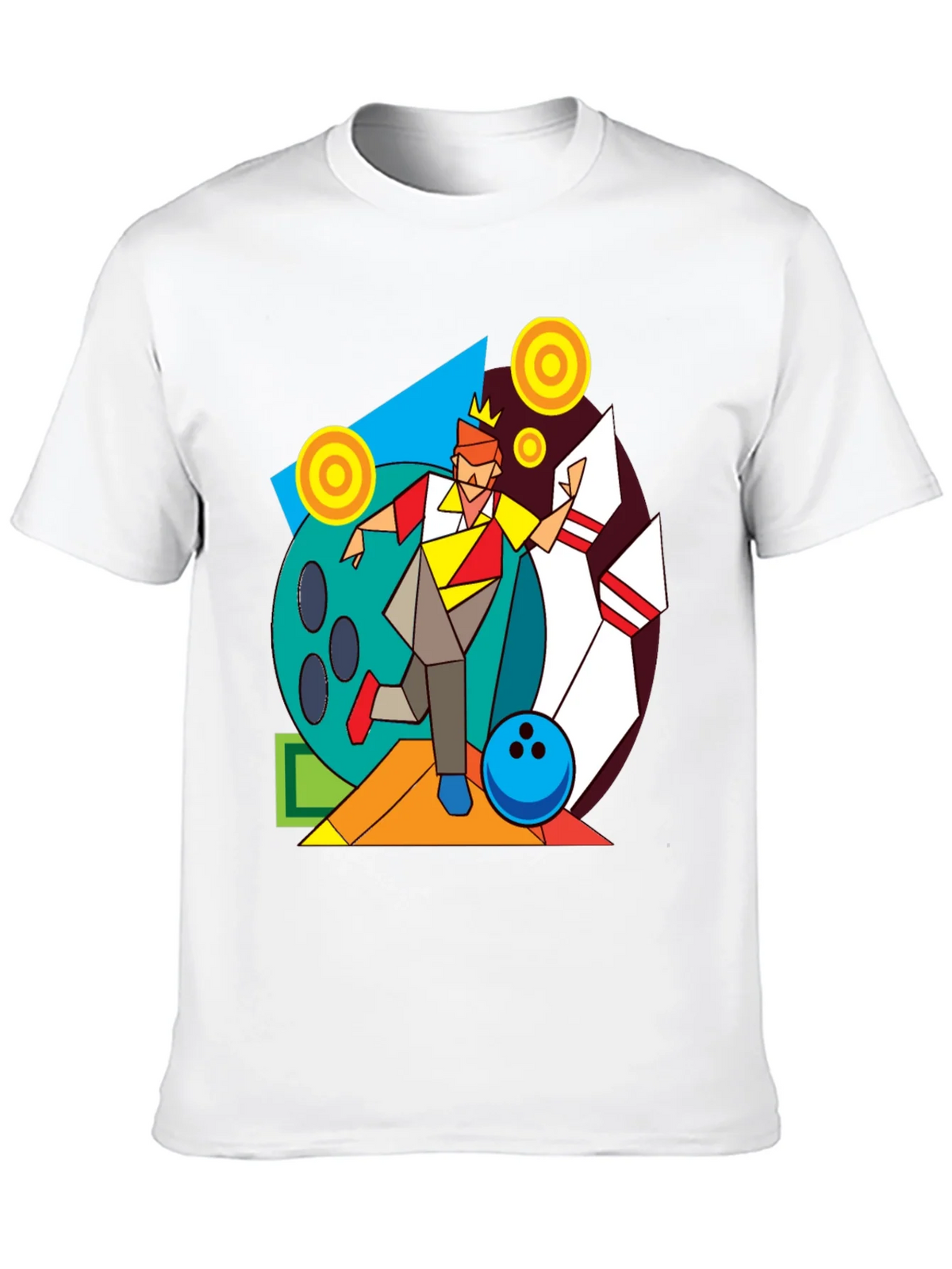 Geometric Bowling King Graphic Tee product image 9