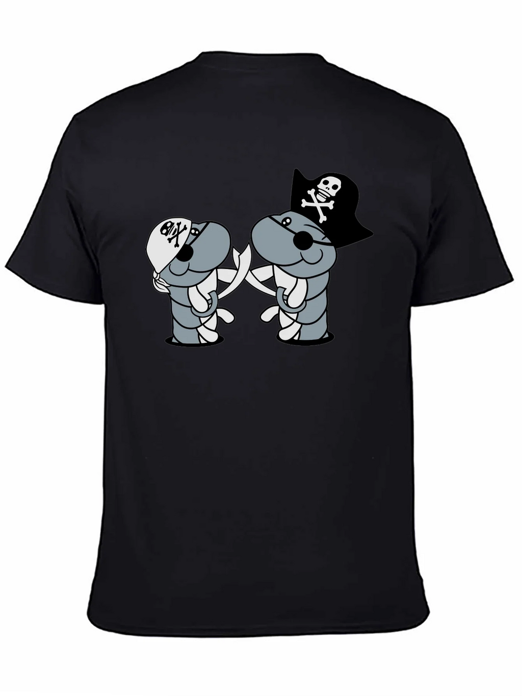 Pirate Cartoon T-Shirt - Black product image 4