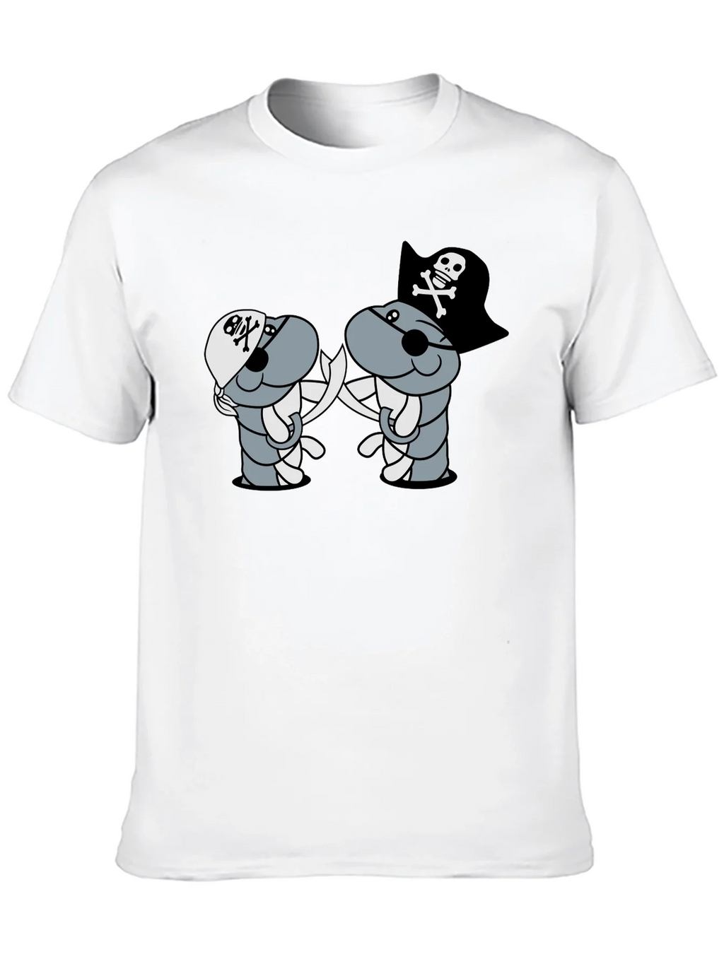 Pirate Cartoon T-Shirt - Black product image 9