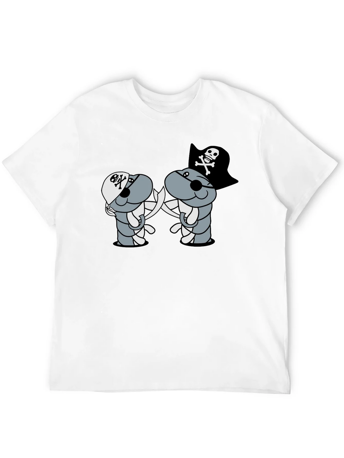 Pirate Cartoon T-Shirt - Black product image 11