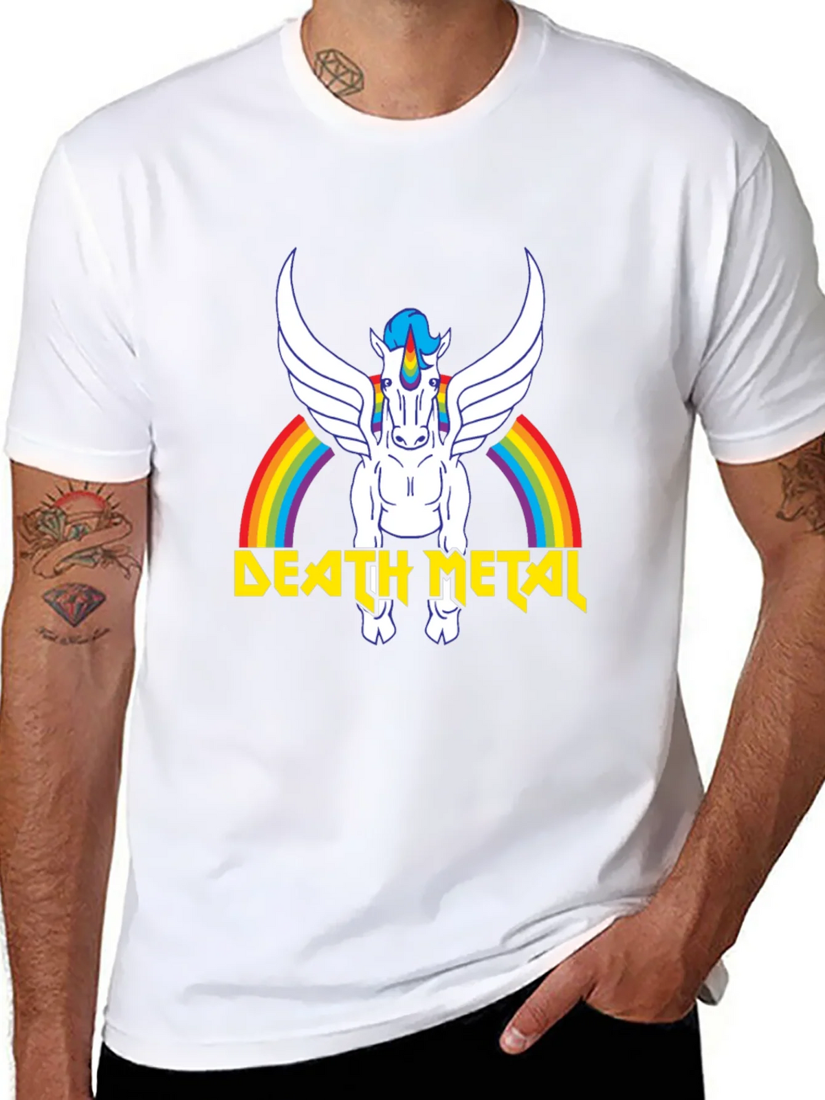 Death Metal Unicorn Rainbow T-Shirt product image 2