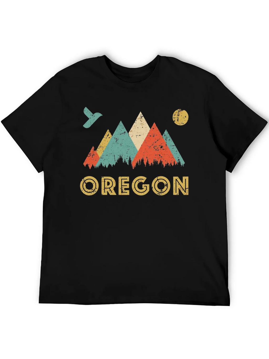 Oregon Mountains Retro Graphic T-Shirt product image 5
