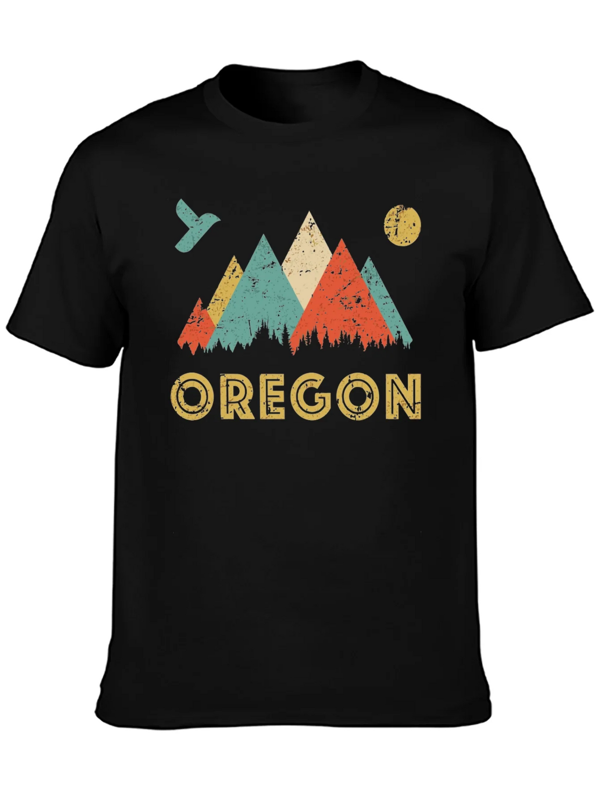 Oregon Mountains Retro Graphic T-Shirt product image 3