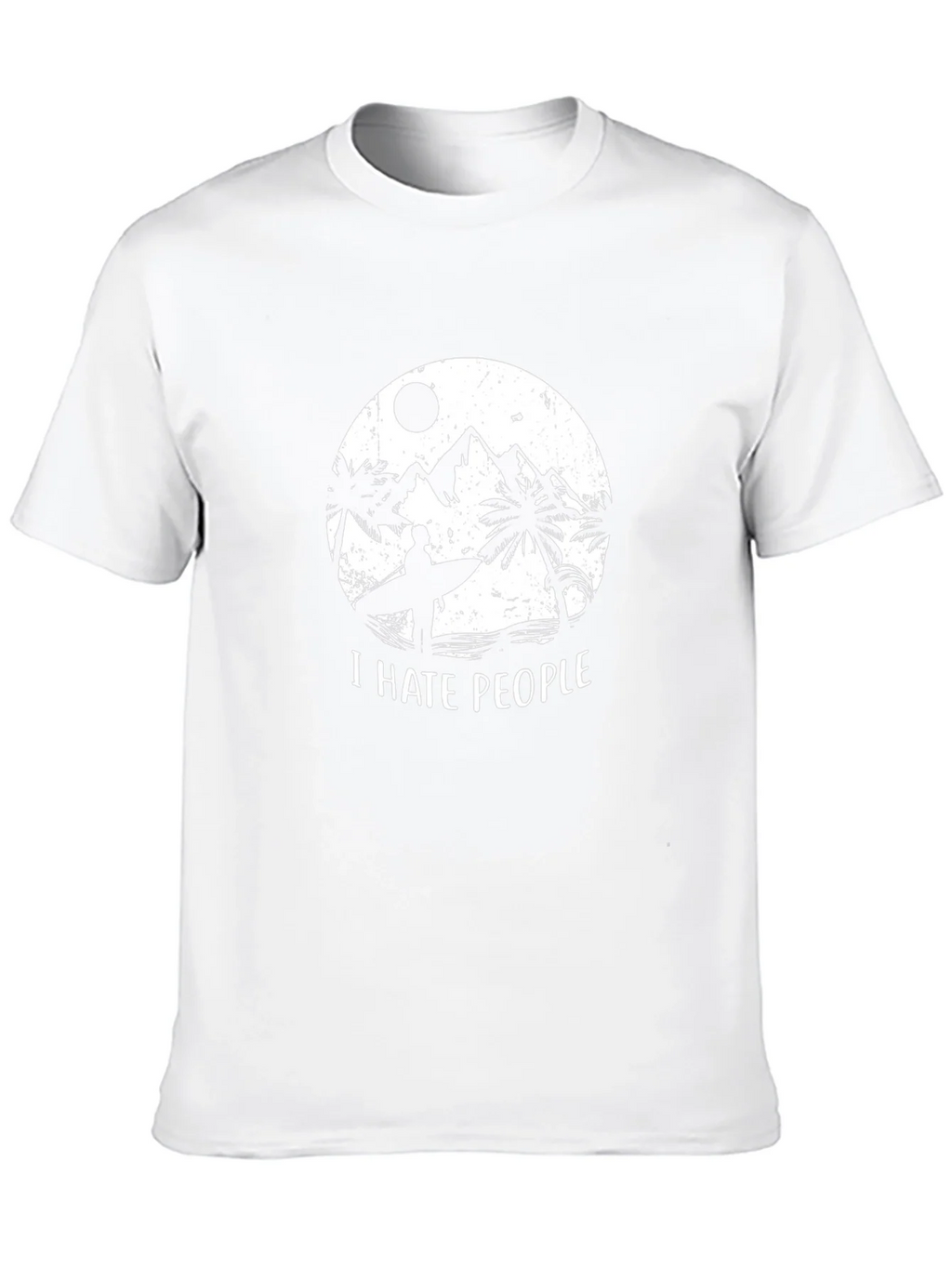 I Hate People Graphic T-Shirt - Beach Surfer Design product image 9