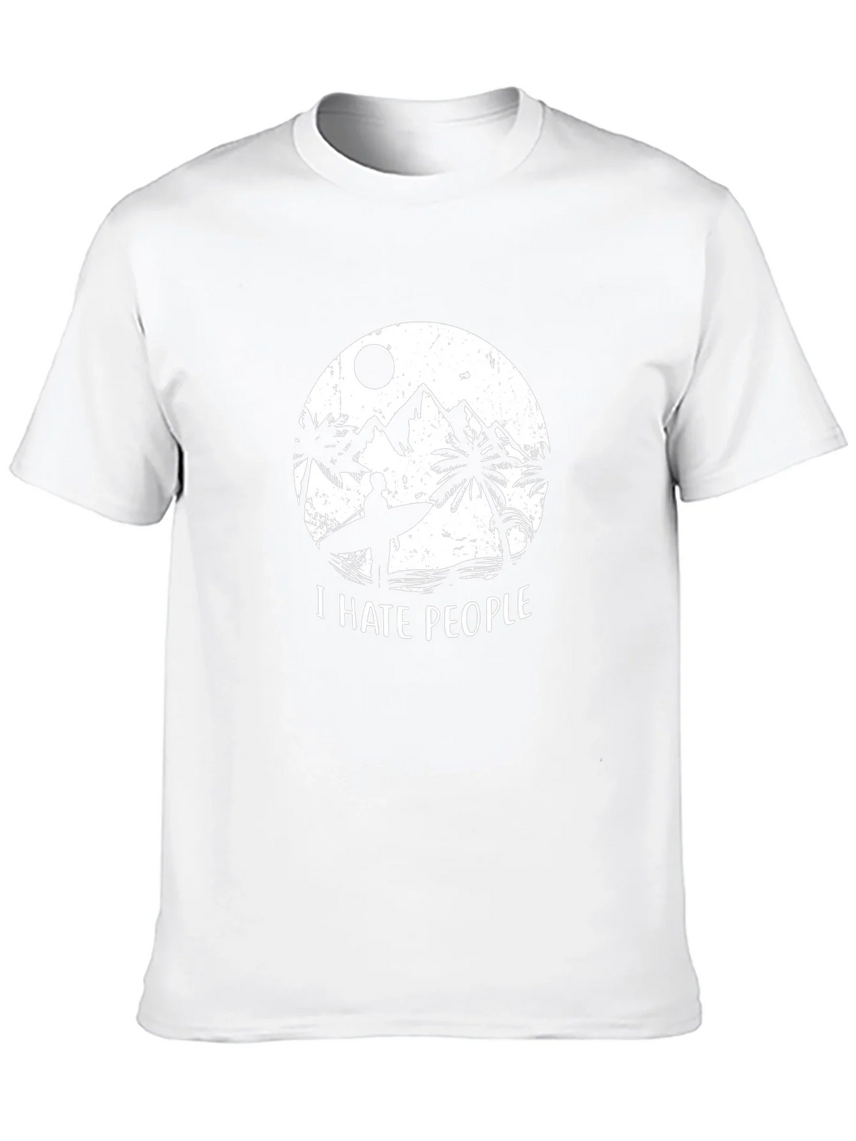 I Hate People Graphic T-Shirt - Beach Surfer Design product image 9