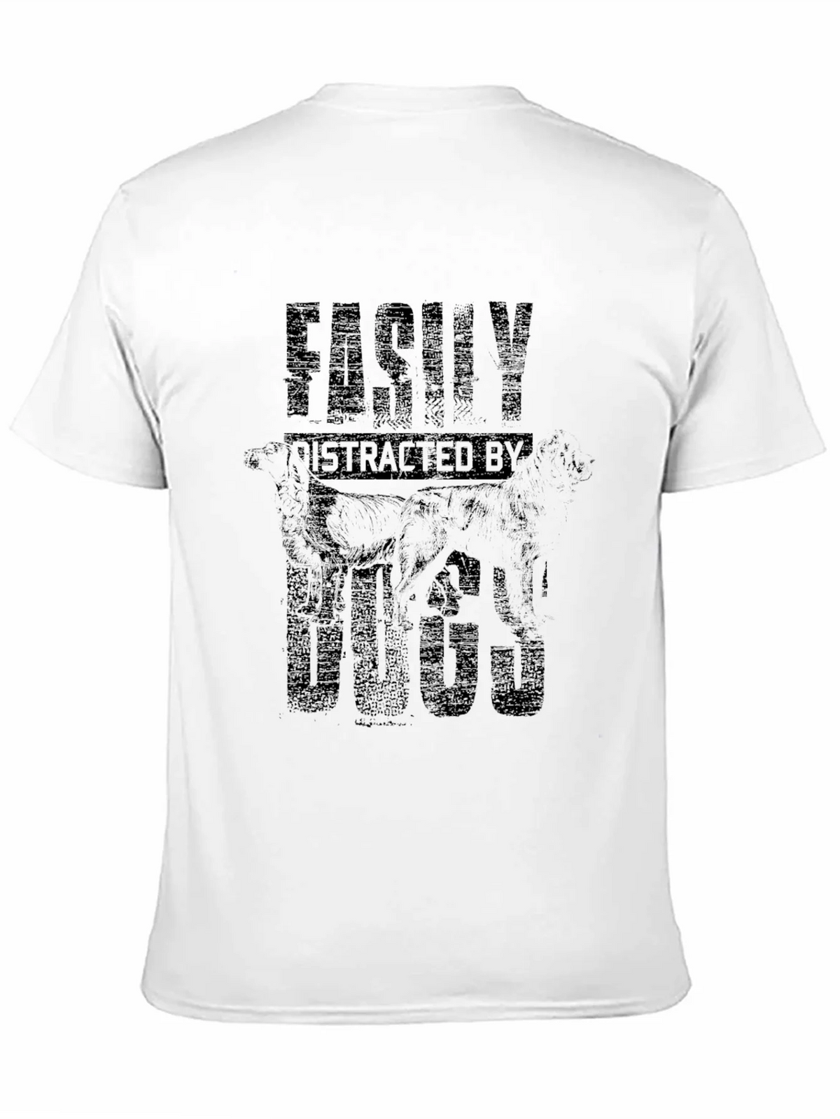 Easily Distracted By Dogs Black Graphic Tee product image 4