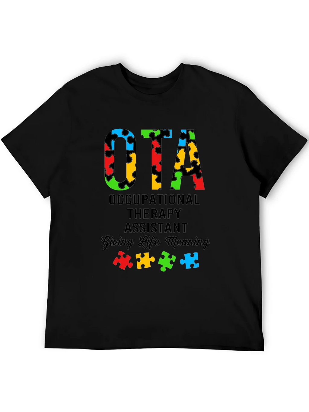OTA Autism Puzzle Piece T-Shirt product image 4