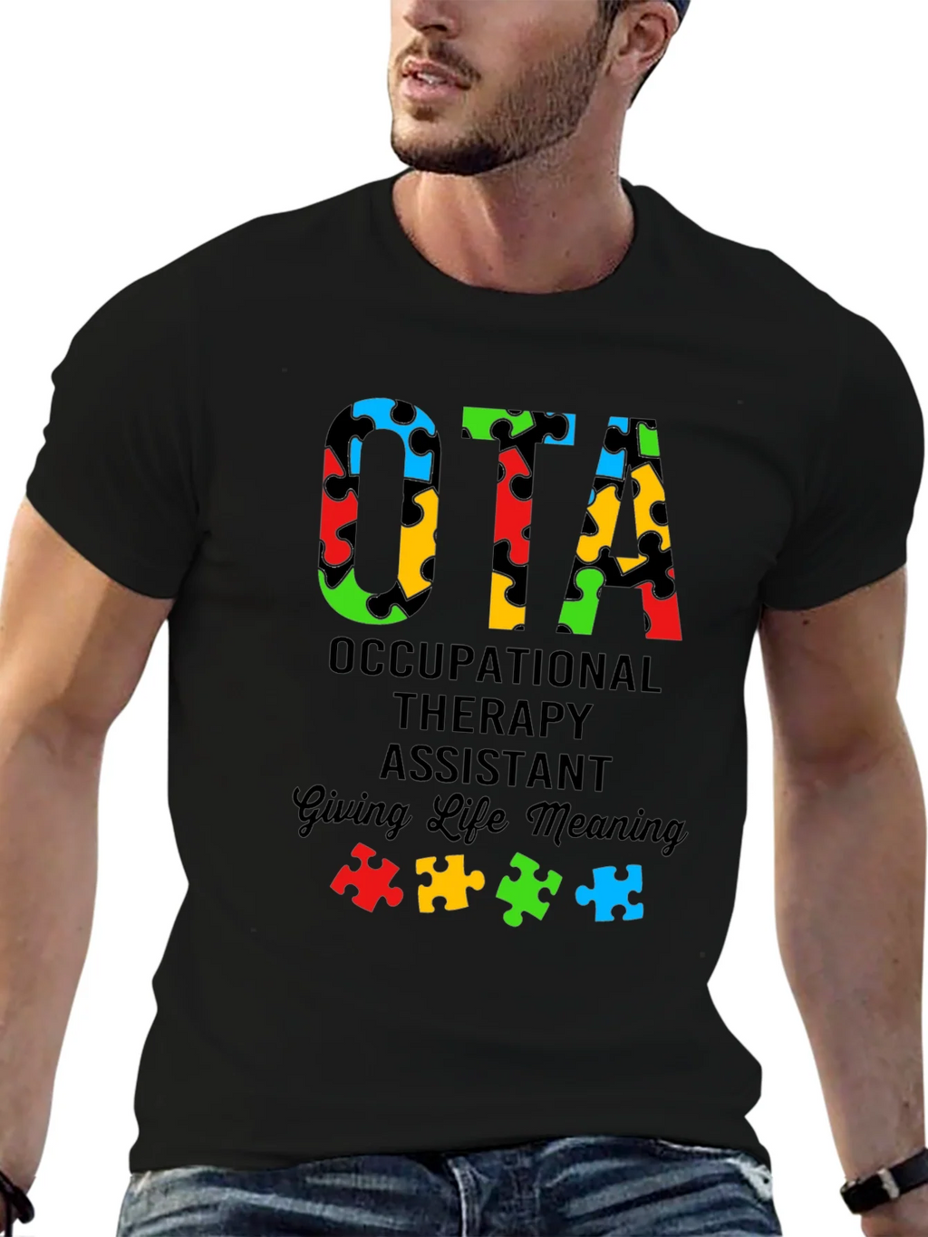 OTA Autism Puzzle Piece T-Shirt product image 5