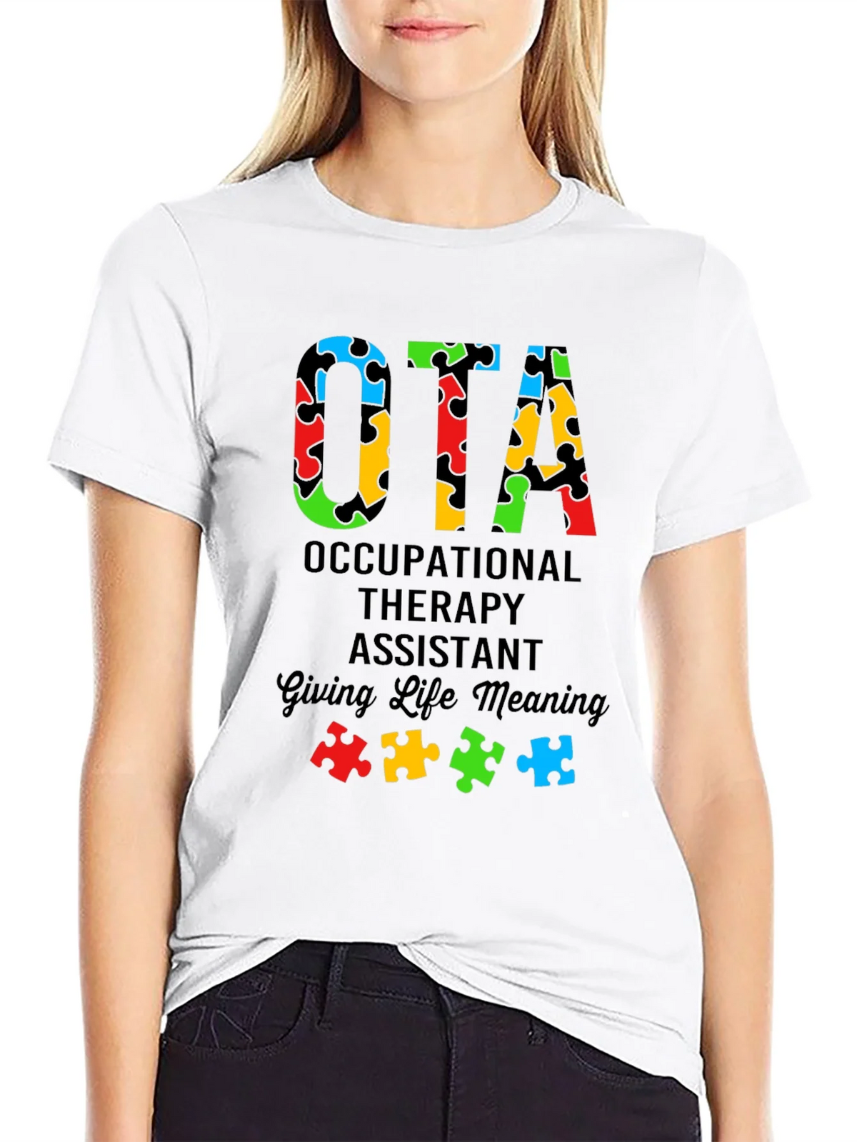 OTA Autism Puzzle Piece T-Shirt product image 6