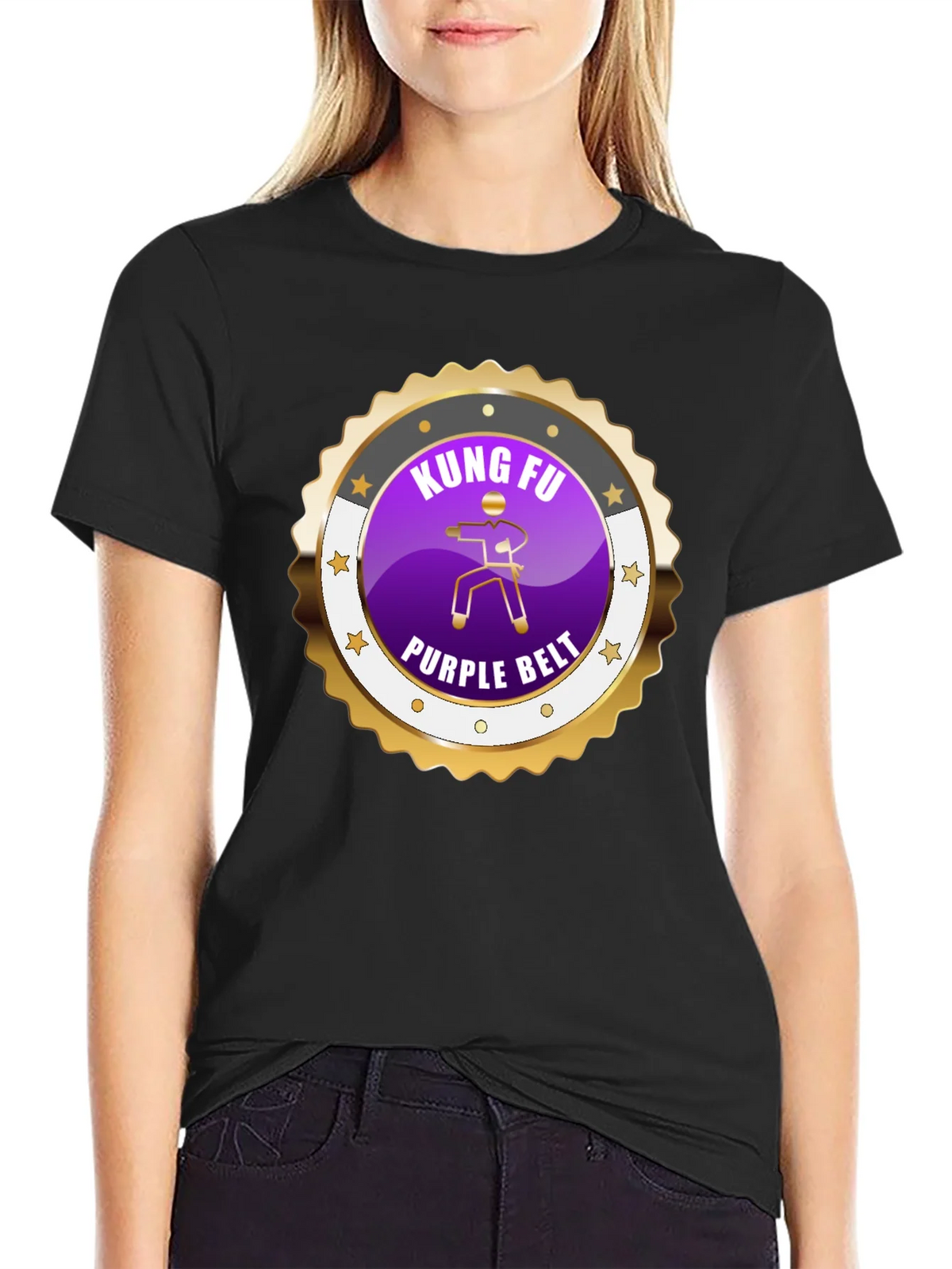 Kung Fu Purple Belt Martial Arts Graphic Tee product image 2