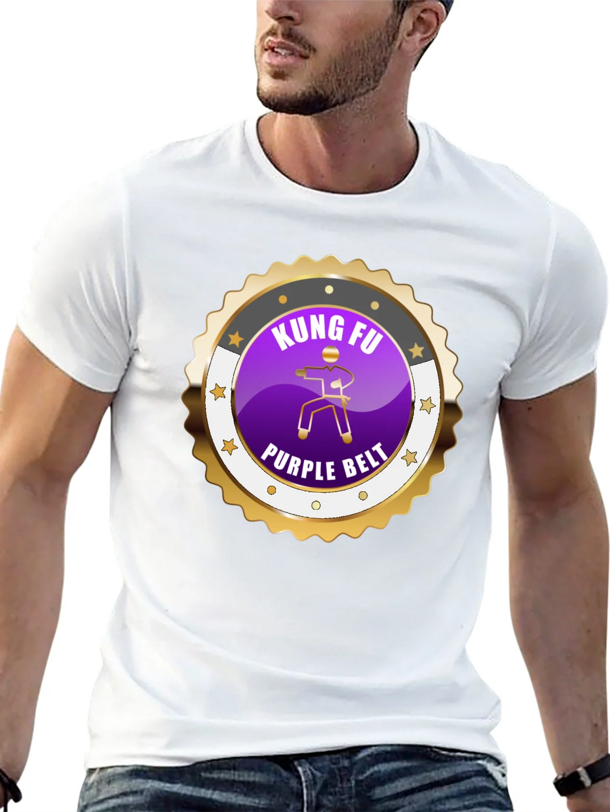 Kung Fu Purple Belt Martial Arts Graphic Tee product image 12