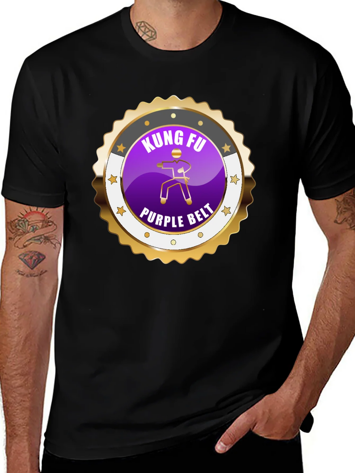 Kung Fu Purple Belt Martial Arts Graphic Tee product image 1