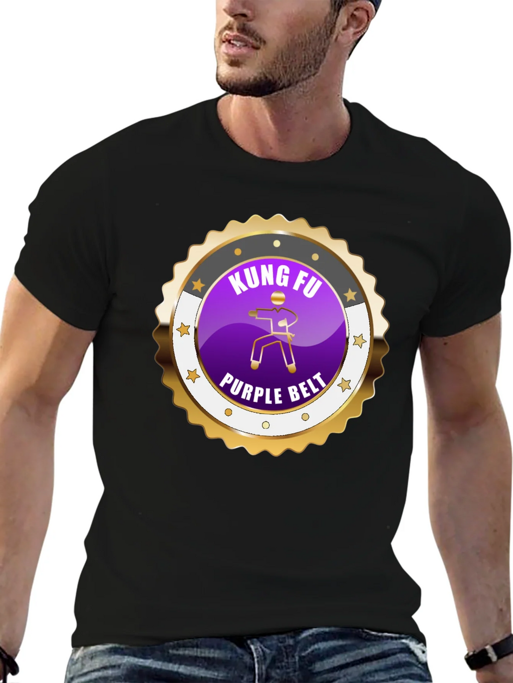 Kung Fu Purple Belt Martial Arts Graphic Tee product image 6