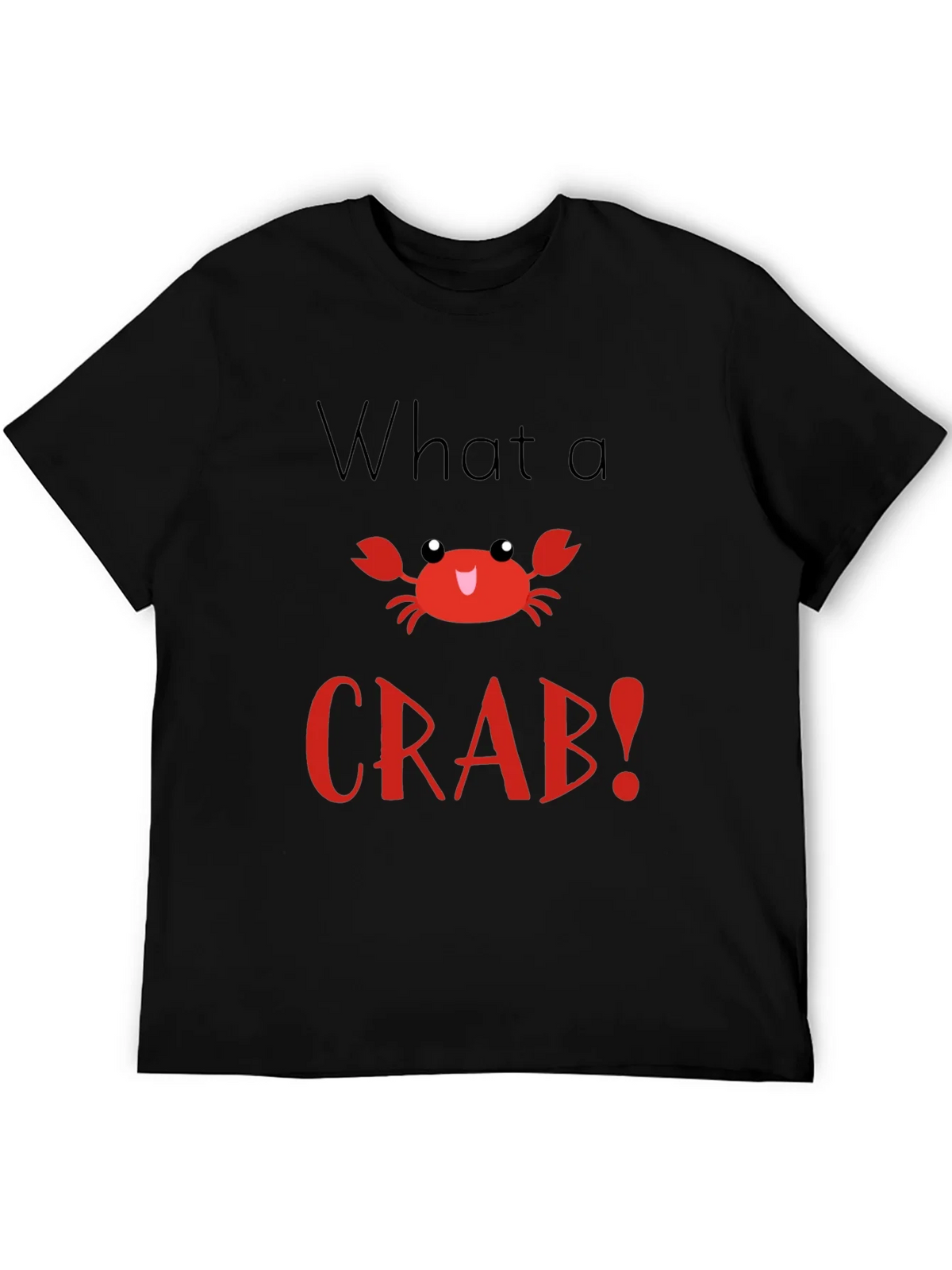 What a Crab! Black Graphic T-Shirt product image 1