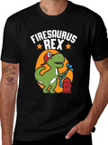 Firesaurus Rex Graphic Tee - Firefighter Dinosaur T-Shirt product image 1