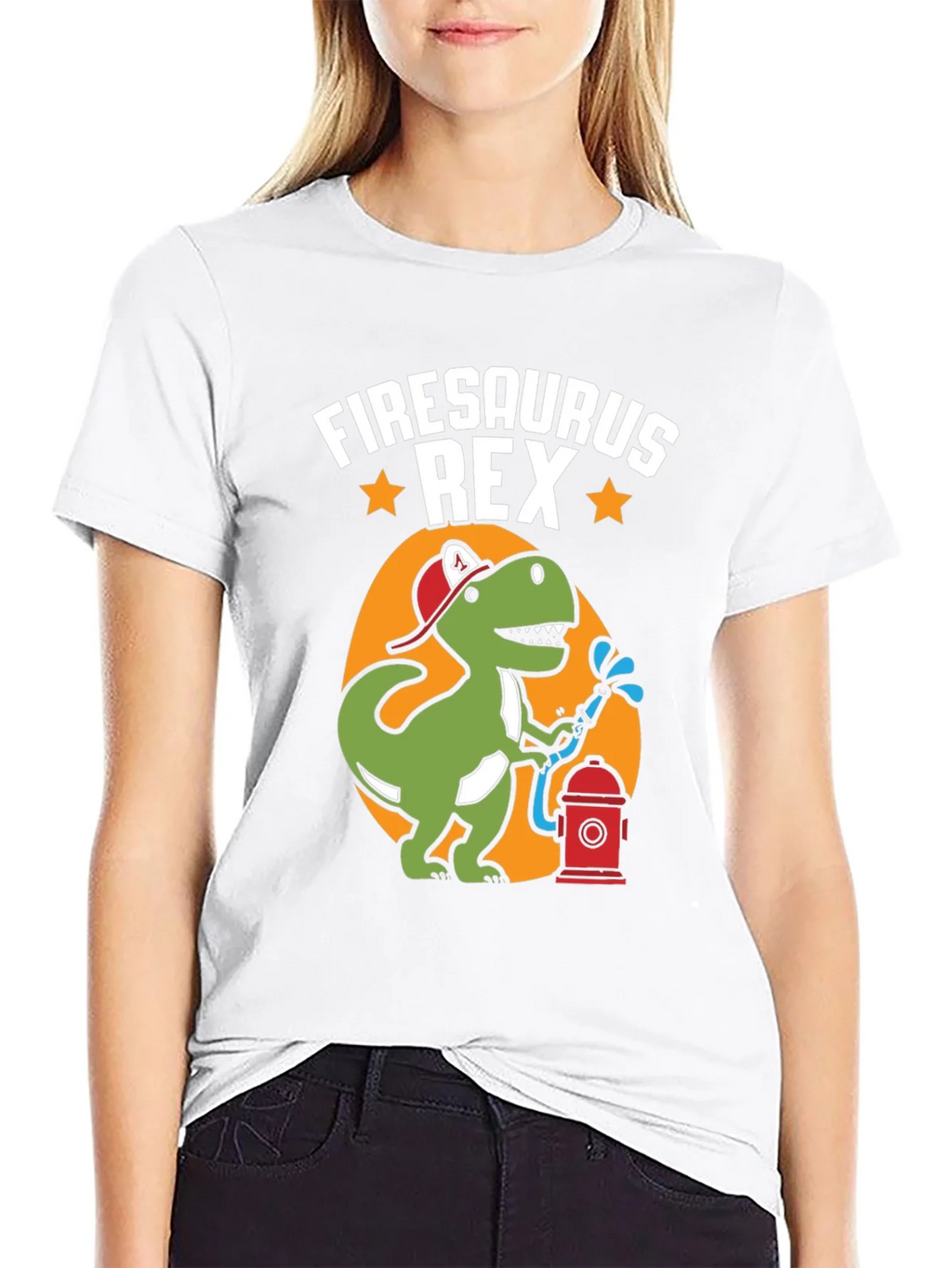 Firesaurus Rex Graphic Tee - Firefighter Dinosaur T-Shirt product image 8
