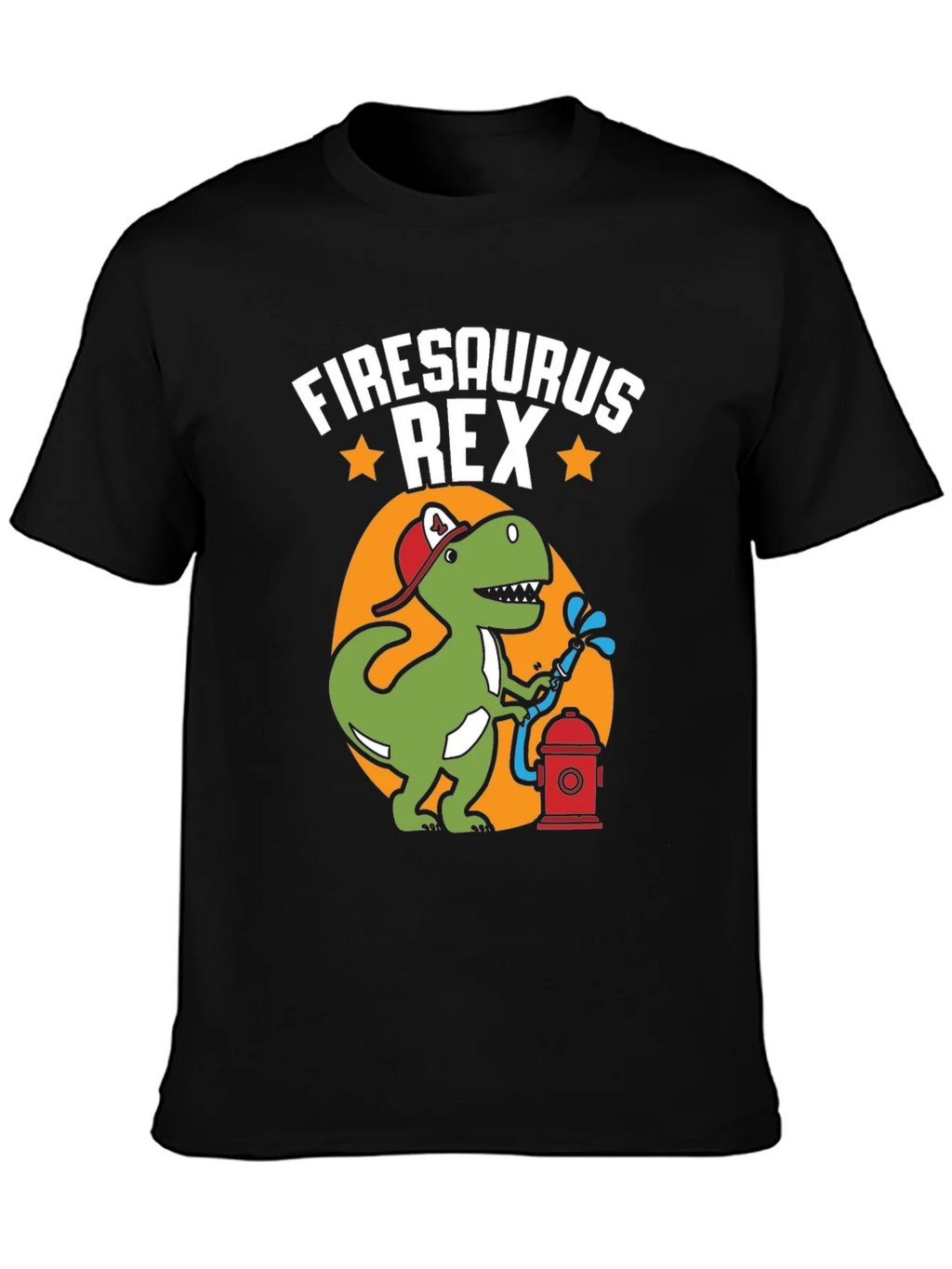 Firesaurus Rex Graphic Tee - Firefighter Dinosaur T-Shirt product image 3