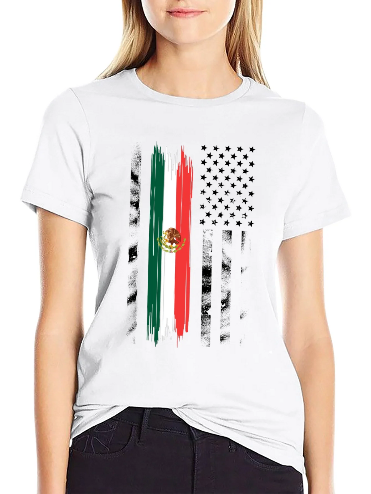 Mexican American Flag T-Shirt product image 8