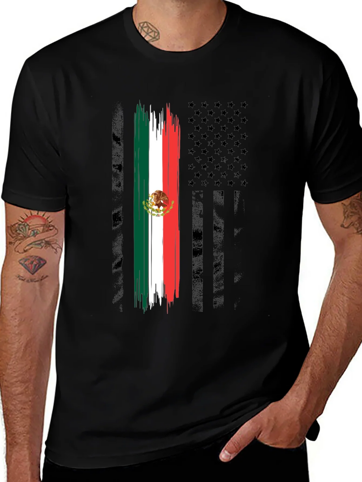 Mexican American Flag T-Shirt product image 1