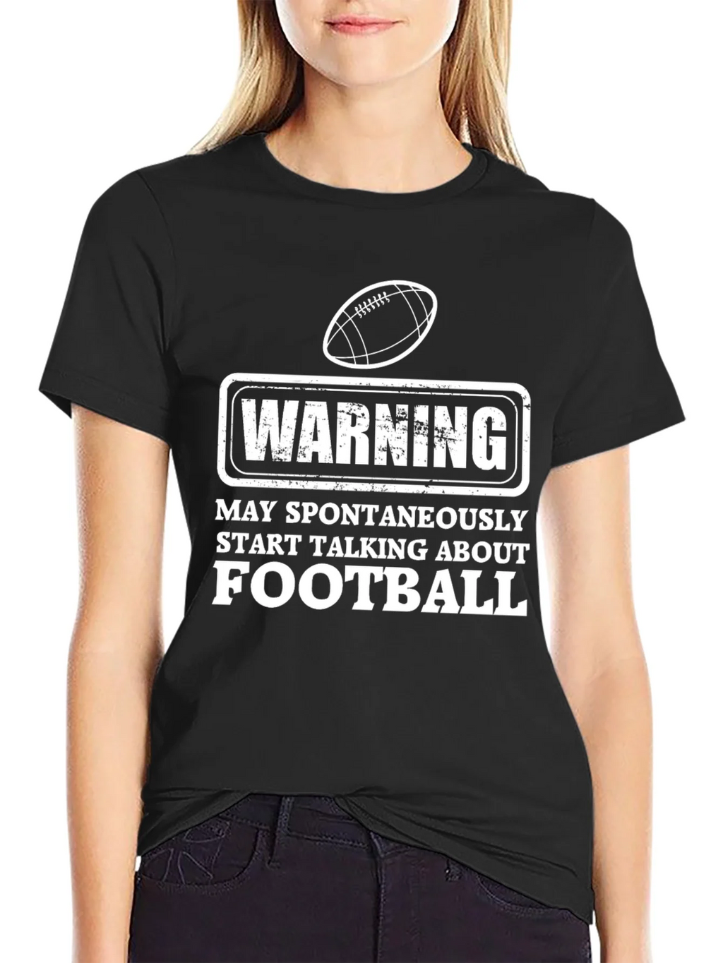 Warning Football T-Shirt - Spontaneous Talks product image 2