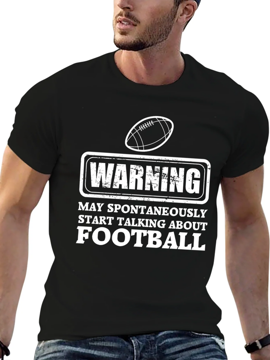 Warning Football T-Shirt - Spontaneous Talks product image 6