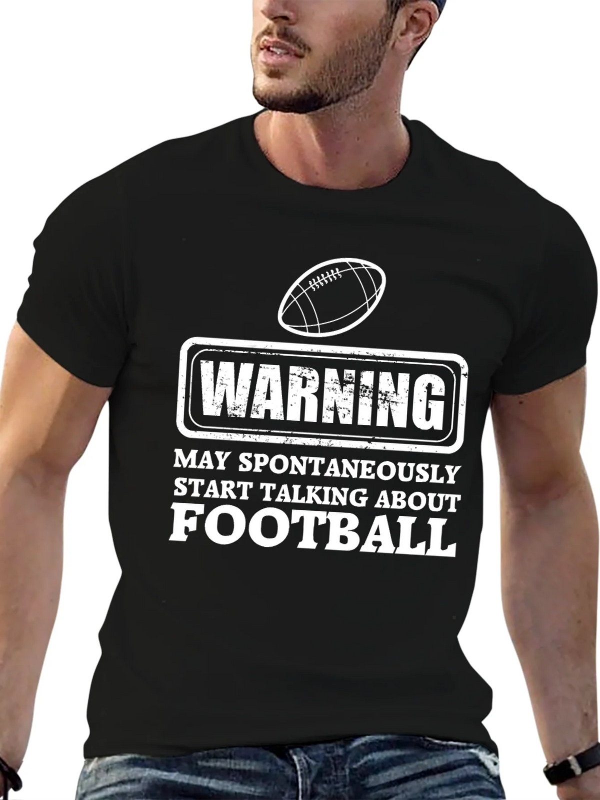 Warning Football T-Shirt - Spontaneous Talks product image 6
