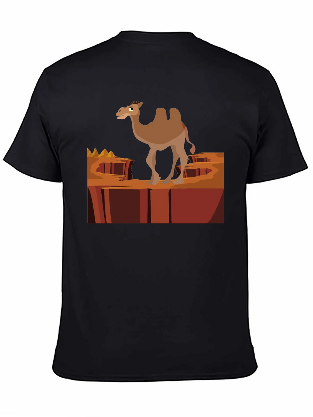 Desert Camel Graphic T-Shirt - Black Cotton Tee product image 4