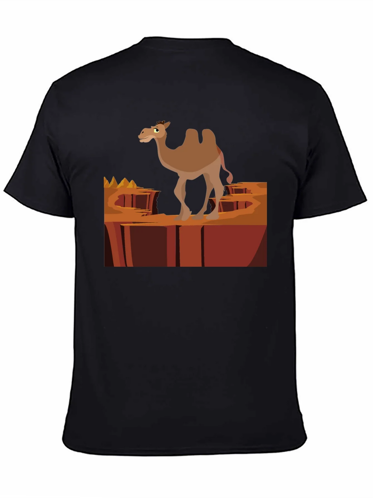 Desert Camel Graphic T-Shirt - Black Cotton Tee product image 4