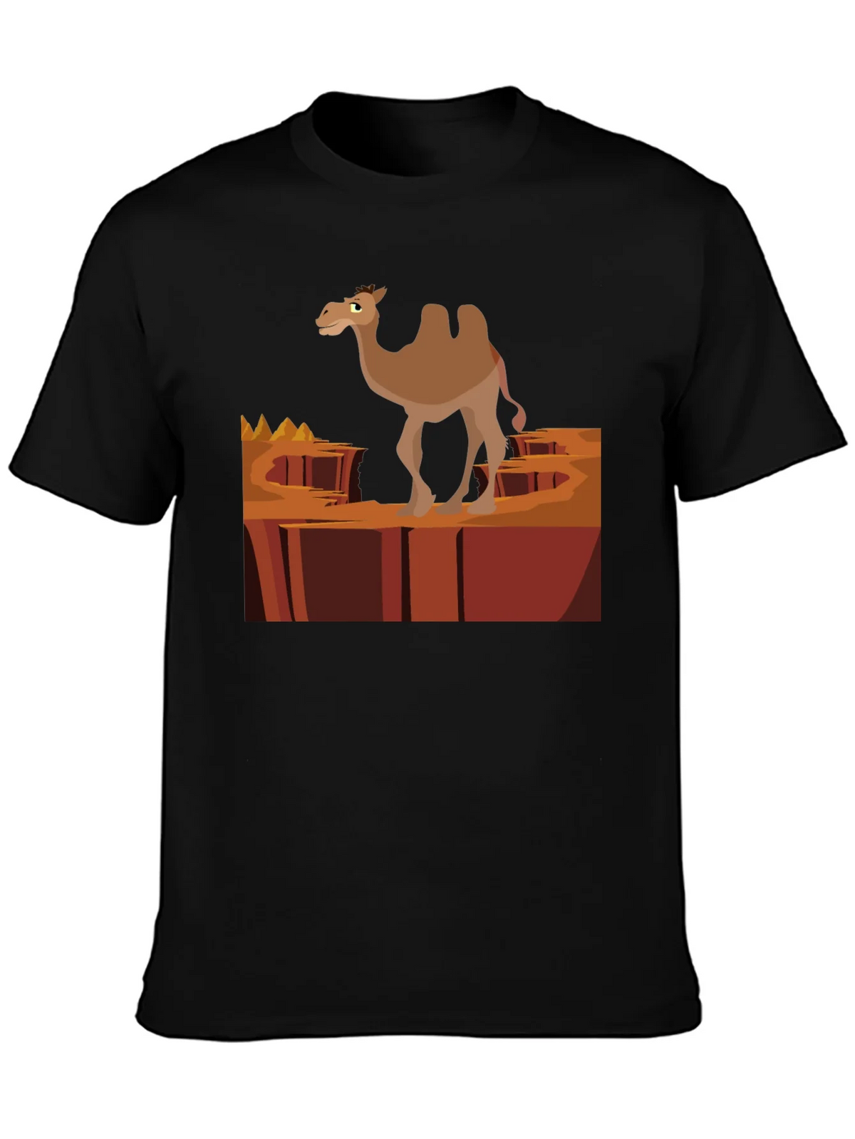 Desert Camel Graphic T-Shirt - Black Cotton Tee product image 3