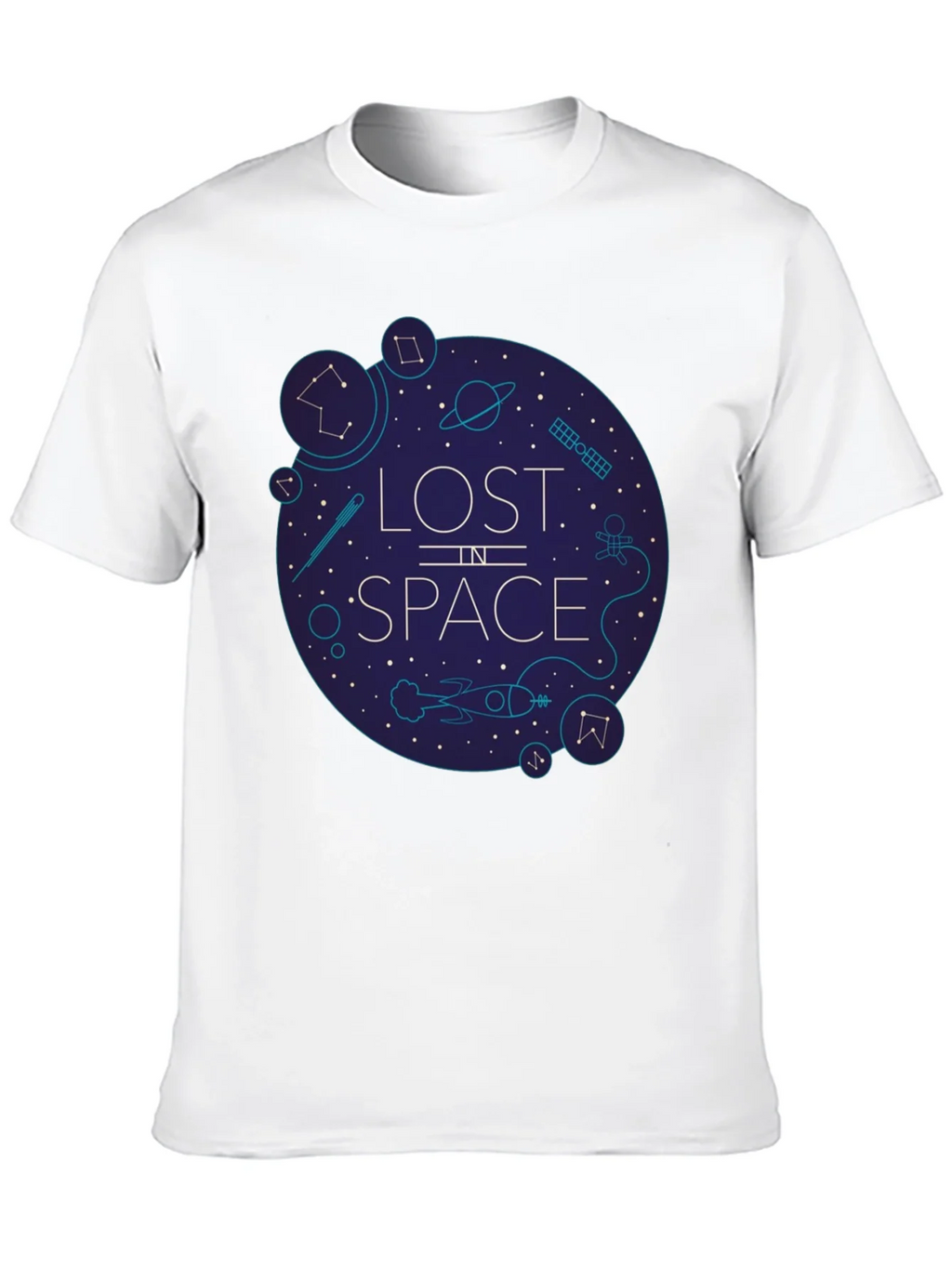 Lost in Space Graphic Tee - Black Cotton Blend product image 9