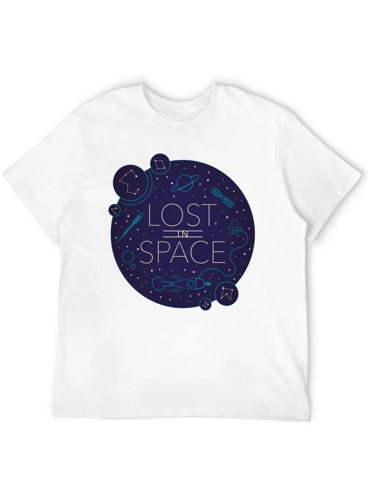 Lost in Space Graphic Tee - Black Cotton Blend product image 11