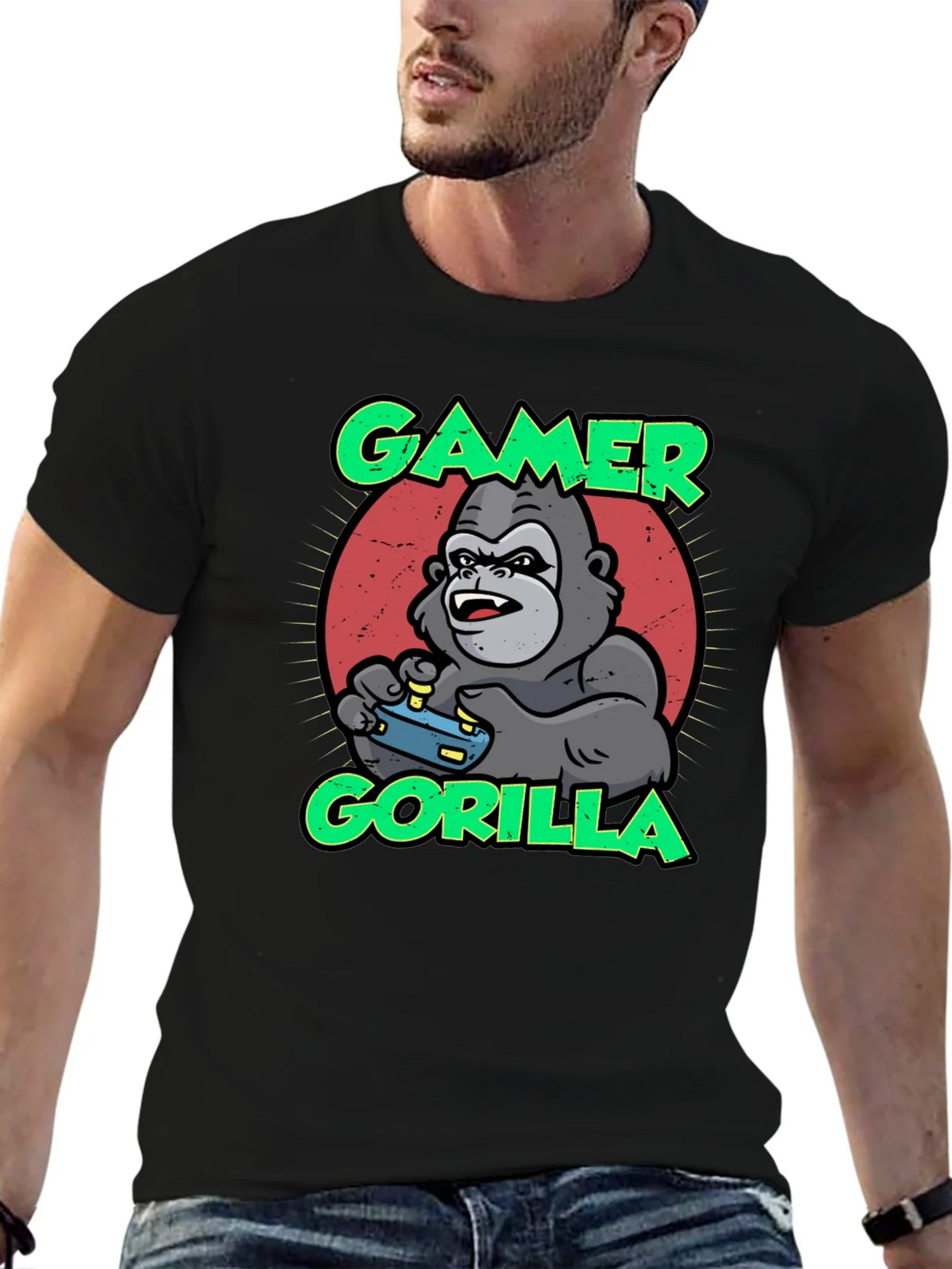 Gamer Gorilla T-Shirt - Funny Gaming Apparel product image 6