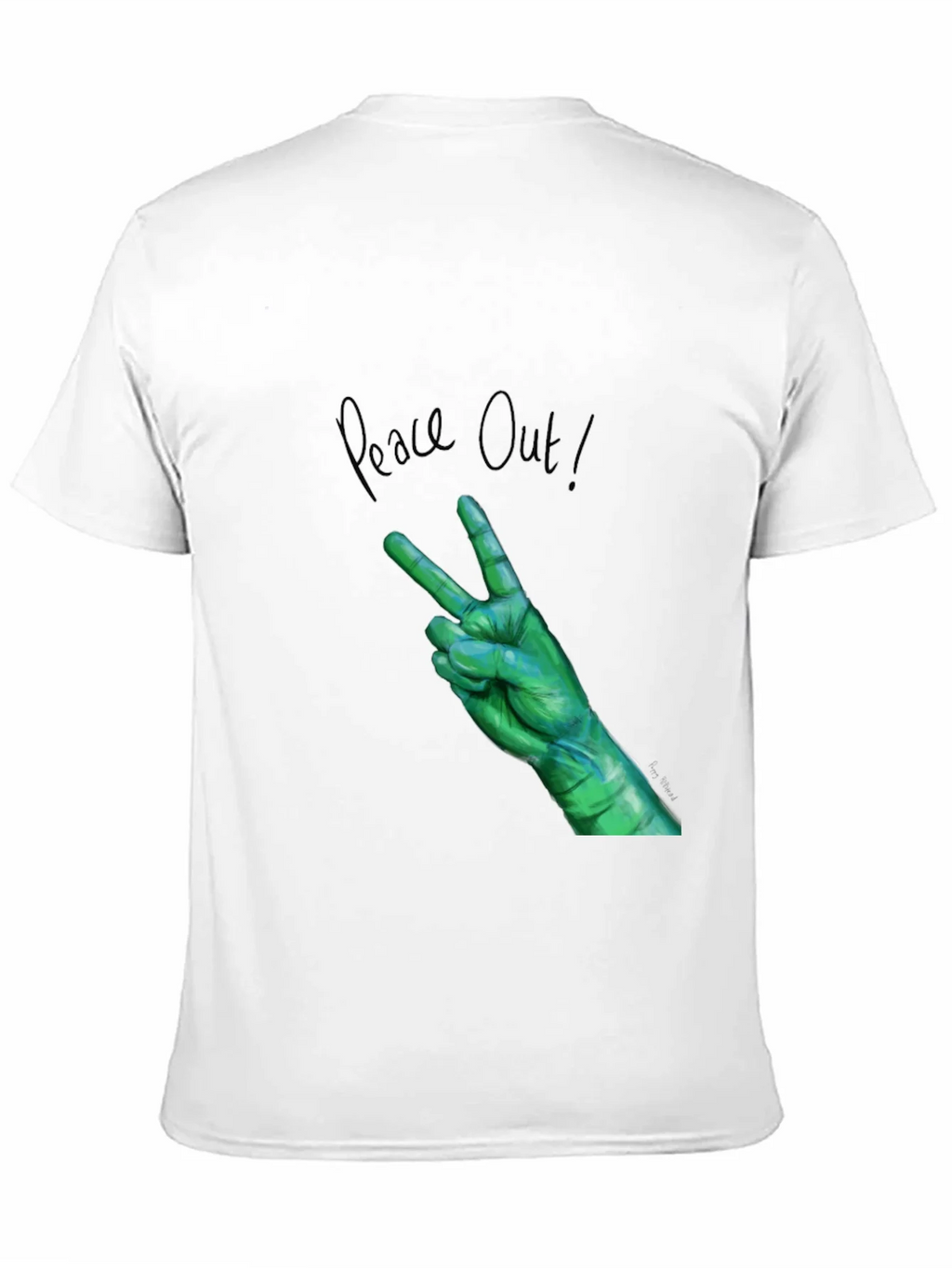 Peace Out Green Hand Graphic Tee product image 9