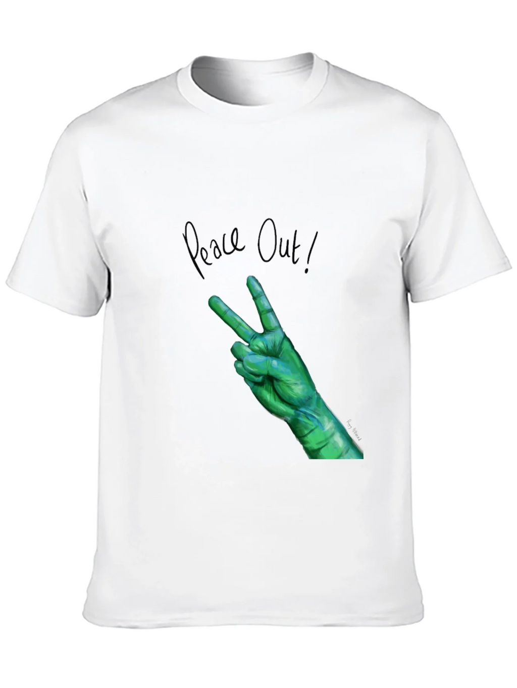 Peace Out Green Hand Graphic Tee product image 8