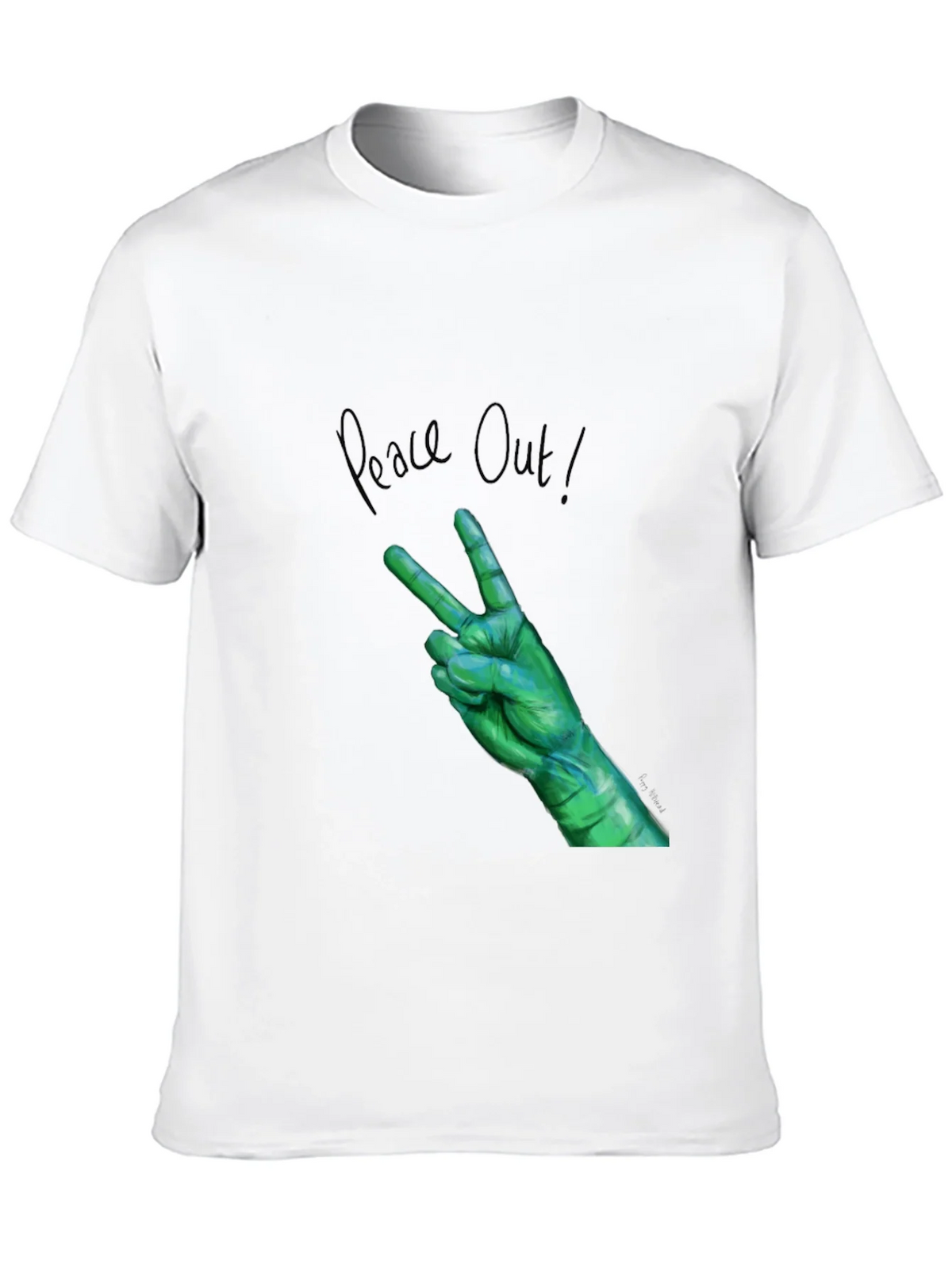 Peace Out Green Hand Graphic Tee product image 8
