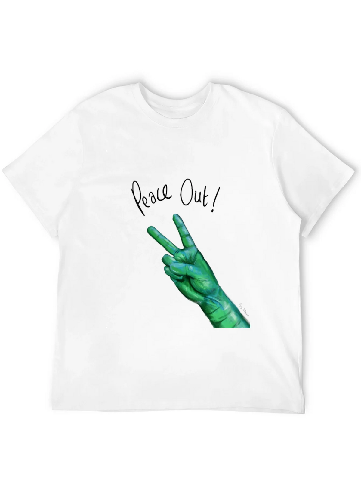 Peace Out Green Hand Graphic Tee product image 10