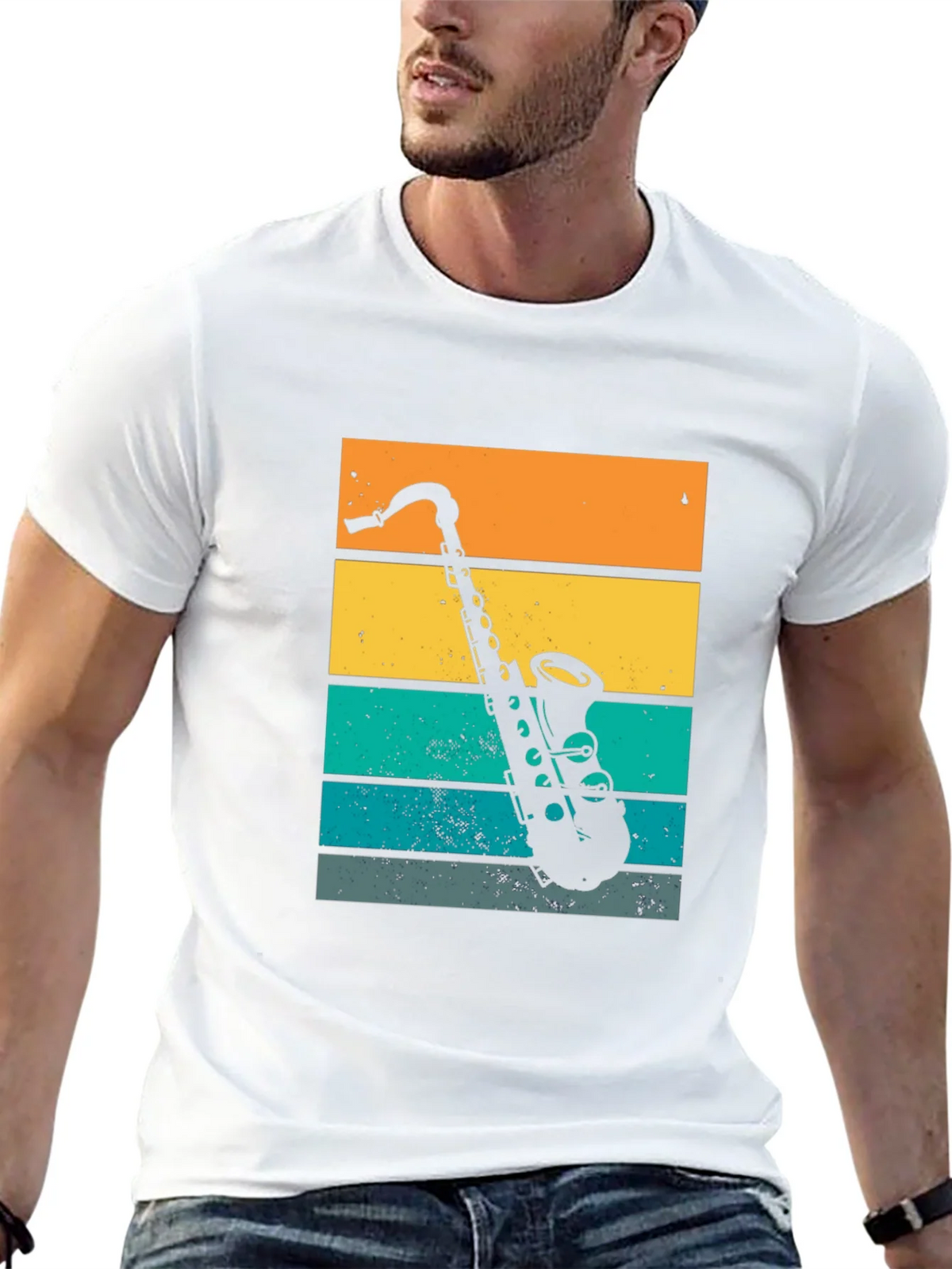 Retro Saxophone Graphic T-Shirt product image 12