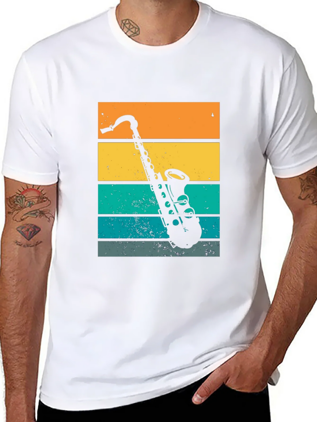 Retro Saxophone Graphic T-Shirt product image 7
