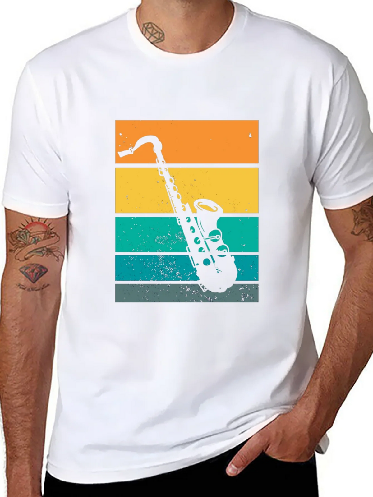Retro Saxophone Graphic T-Shirt product image 7