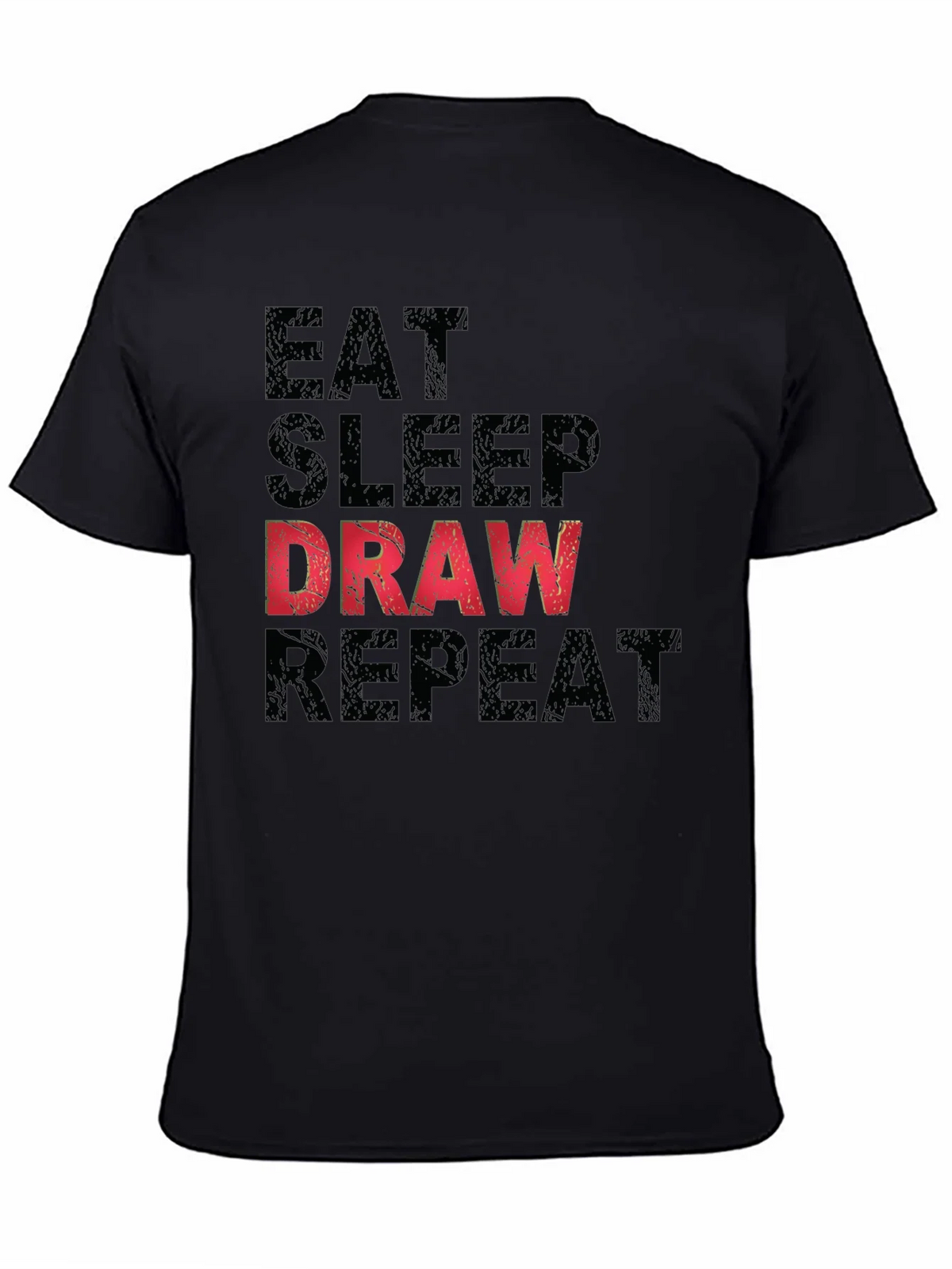 Eat Sleep Draw Repeat Graphic Tee - Black product image 2