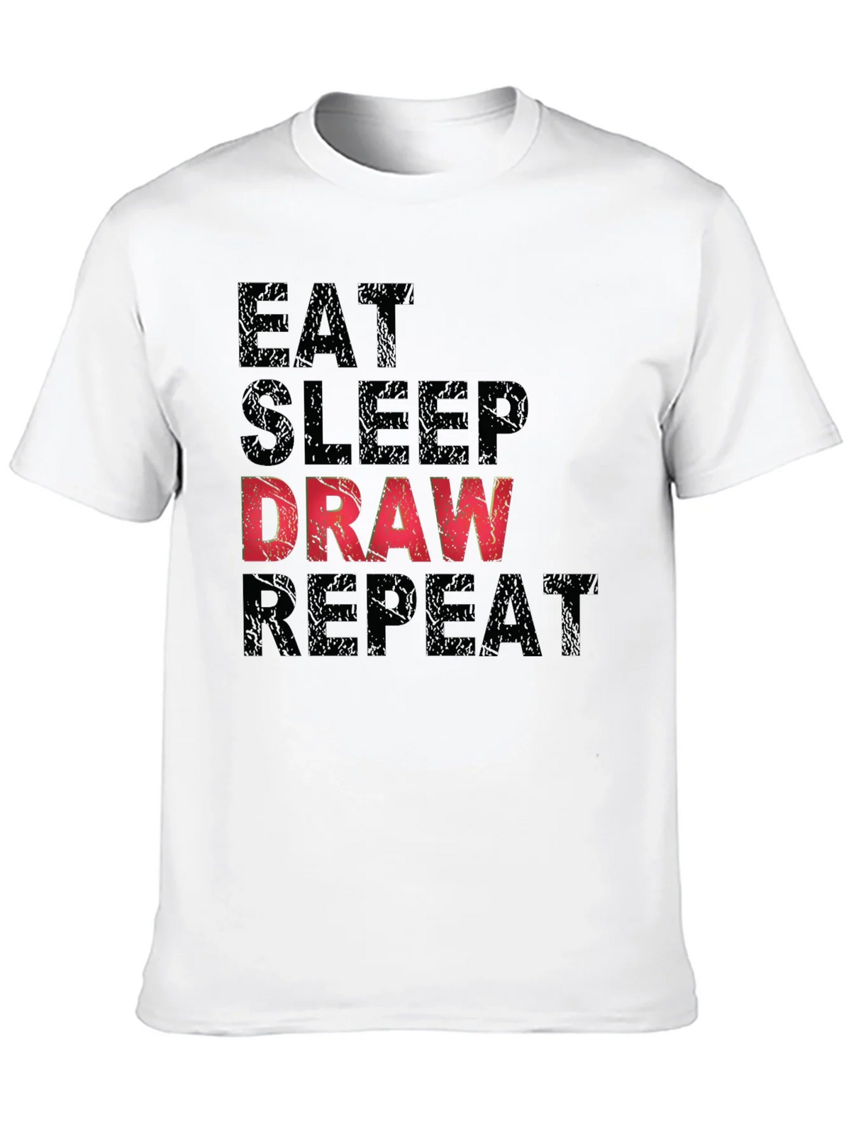 Eat Sleep Draw Repeat Graphic Tee - Black product image 5