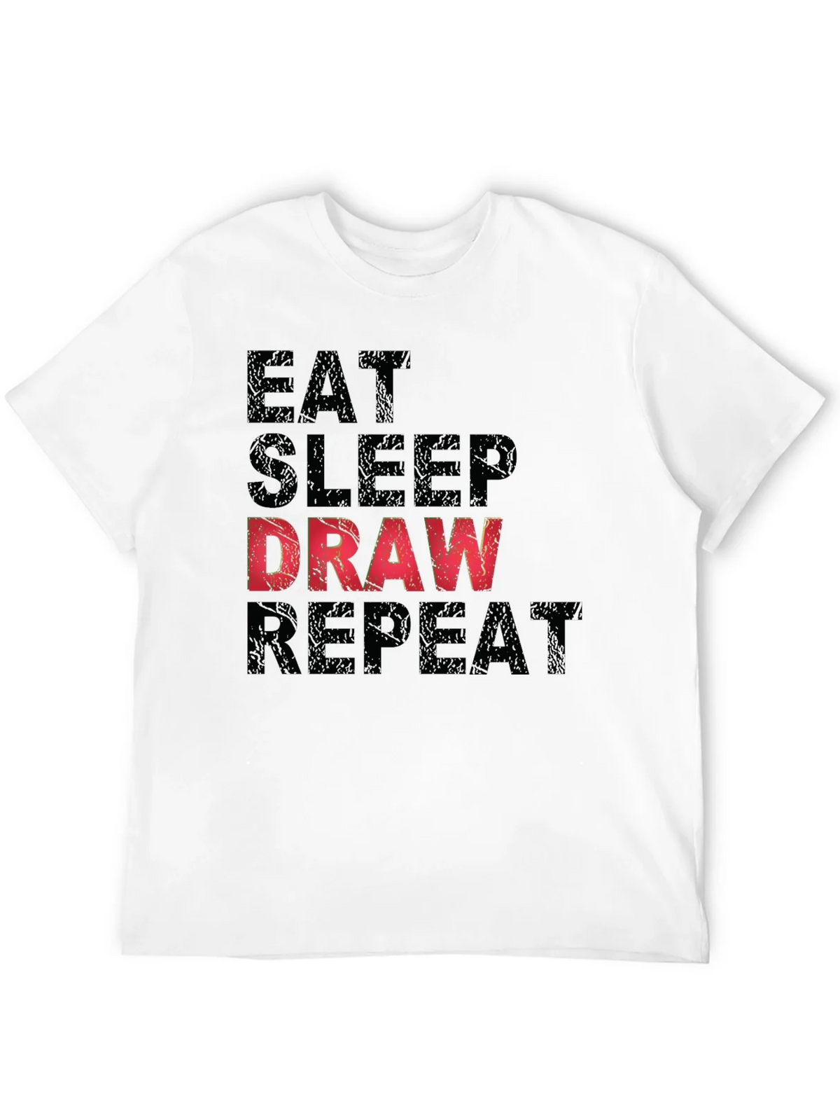 Eat Sleep Draw Repeat Graphic Tee - Black product image 6