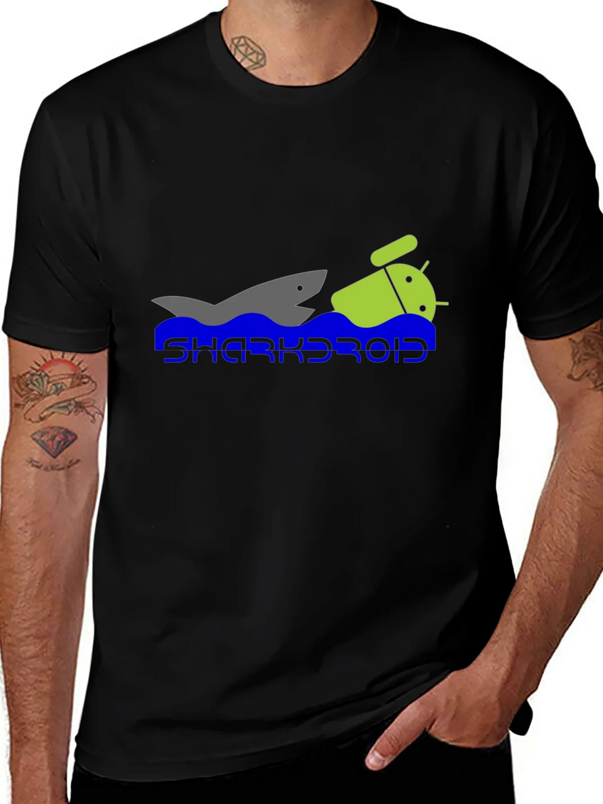 Sharkroid Graphic T-Shirt - Black product image 1