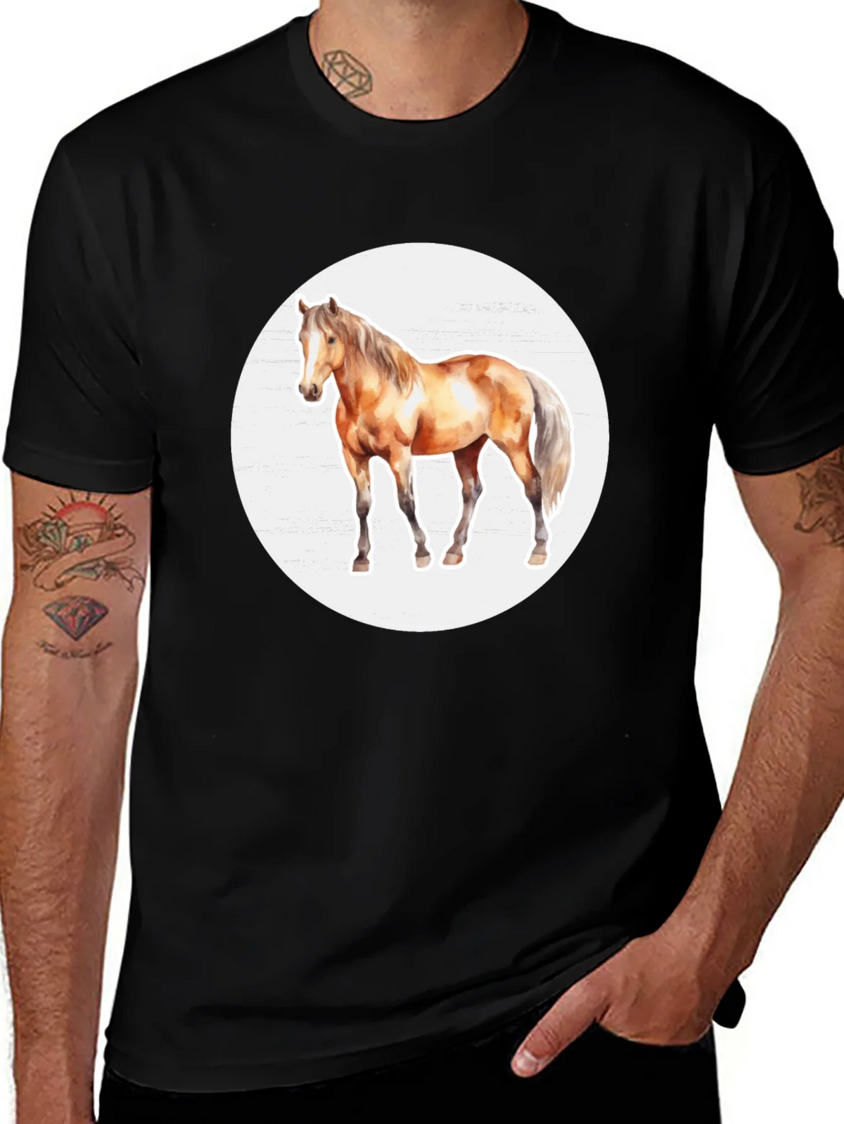 Horse Graphic Tee - Mens Black T-Shirt product image 1
